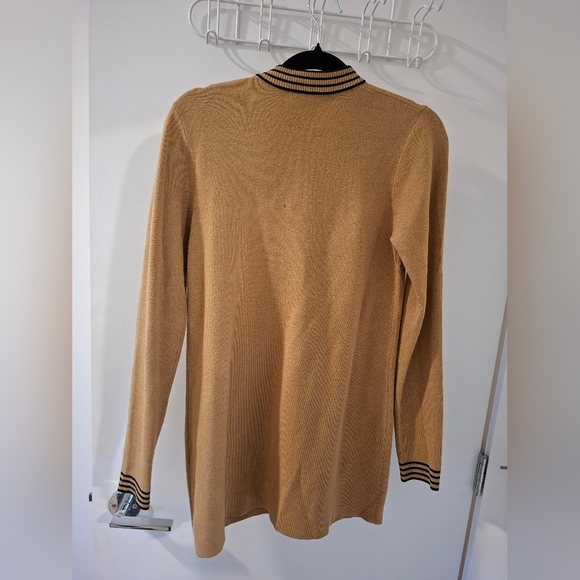 Contemporaine (for Simon's) Women's Camel & Black Long-line Cardigan (Size S) - Picture 6 of 8